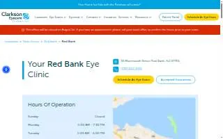 Clarkson Eyecare of Red Bank website