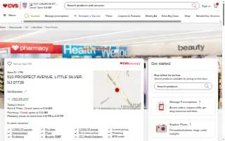 CVS Pharmacy of Red Bank website