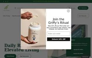 Griffy's Organics of Red Bank website