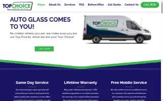 Top Choice Auto Glass website