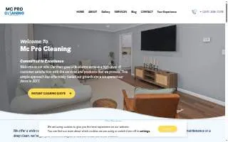 MC Pro Cleaning website