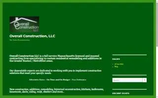 Overall Construction LLC website