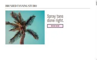 Brushed Tanning Studio of Ridgewood website