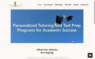 Excellerate Tutoring of Ridgewood website