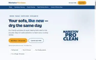 Marketov Pro Clean Upholstery & Carpet Cleaning of Ridgewood website