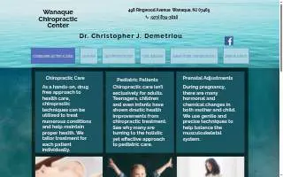 Wanaque Chiropractic Center website