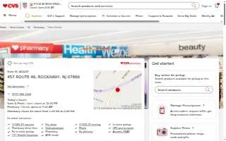 CVS Pharmacy of Rockaway website