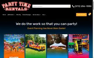 Party Time Rentals of Rockaway website