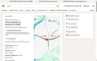 Walgreens Pharmacy of Rockaway website