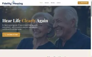 Fidelity Hearing Health: Alan Gross Au.D, CCC-A, FAAA of Roselle website