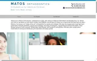 Matos Orthodontics website