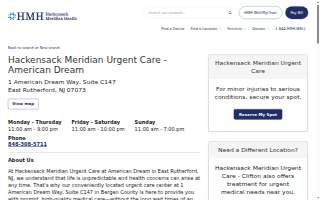 Hackensack Meridian Urgent Care at American Dream