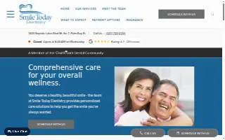 Smile Today Dentistry of Rutherford website
