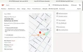 Walgreens of Rutherford website