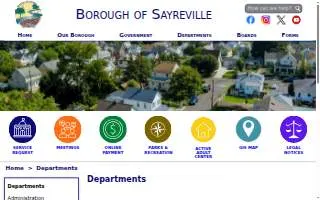 Sayreville Senior Citizen Center website