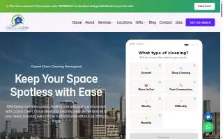 Crystal Clean Maid website