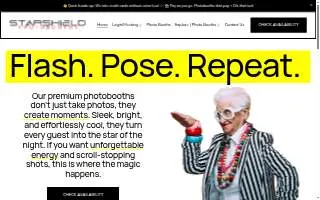 Starshield Photobooths of Pleasantville website