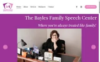 Bayles Family Speech Center website