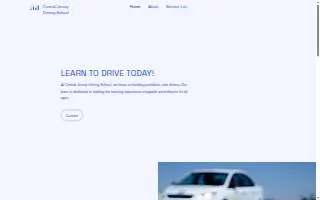 Central Jersey Driving School website