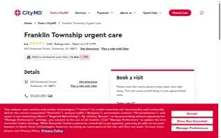 CityMD Franklin Township Urgent Care - New Jersey website