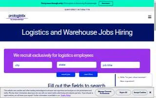 ProLogistix of Somerset website