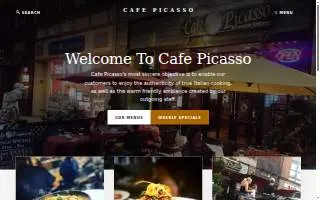 Cafe Picasso website