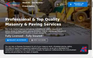 Express Homeworx Masonry & Paving of South Orange website