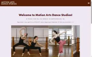 Motion Arts Dance Studios of South Orange website