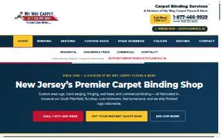 Carpet Binding Services website