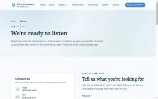 Clear Conscience Counseling, LLC of Plainfield website