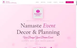 Namaste Event Decor and planning website