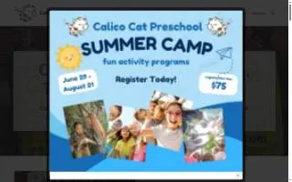 Calico Cat Preschool website