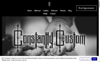 Constantly Custom Tattoo and Piercing Studio website