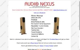 Audio Nexus website