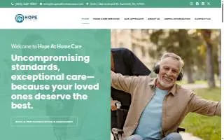 Hope At Home Care website