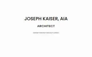 Joseph Kaiser Architect website