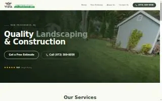 Vista Landscaping & Construction LLC website