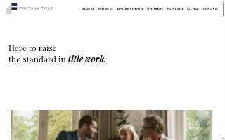 Fortuna Title LLC of Teaneck website