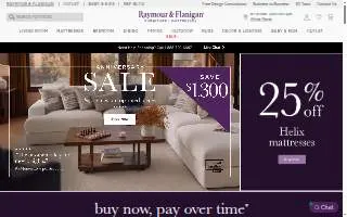 Raymour & Flanigan Furniture and Mattress Outlet of Teaneck website