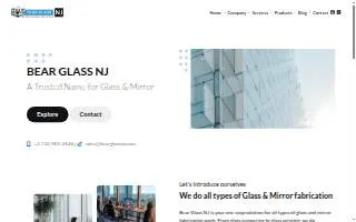 Bear Glass NJ website