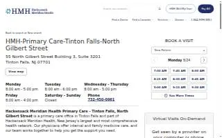 HMH - Primary Care - Tinton Falls - North Gilbert Street website