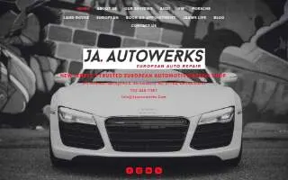 JA Autowerks website