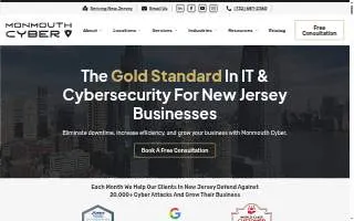 Monmouth Cyber | Managed IT Services & IT Support Company in Milltown website