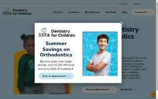 Dentistry for Children of Toms River website