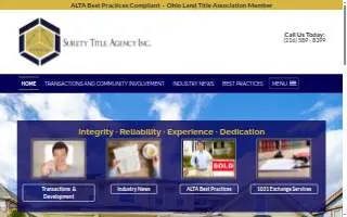 Surety Title Agency Coastal Region website