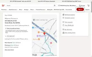 Walgreens Pharmacy of Toms River website