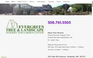 Evergreen Tree and Landscape LLC of Union City website