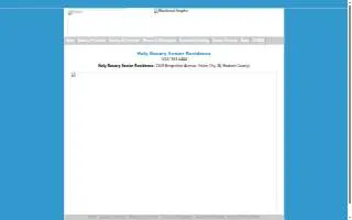 Holy Rosary Senior Residence website