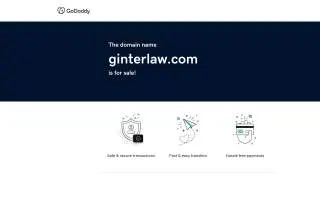 Law Offices of Benjamin J. Ginter website