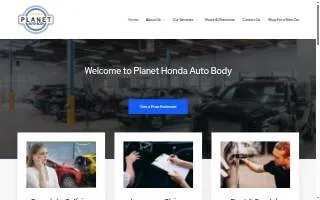 Planet Auto Body of Union website